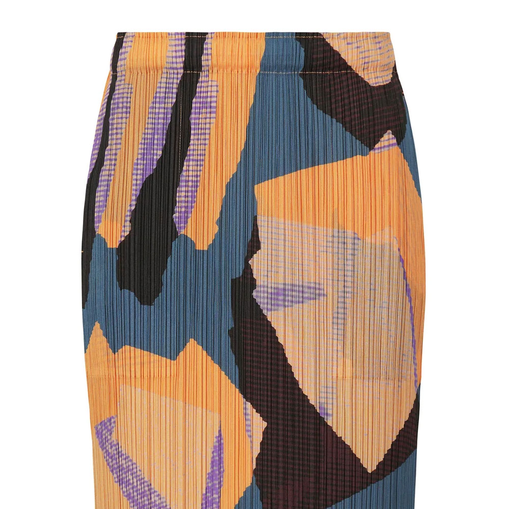 Details for (W) PLEATS PLEASE ISSEY MIYAKE 隕石圖案灰藍中長裙. PP43JG685-78