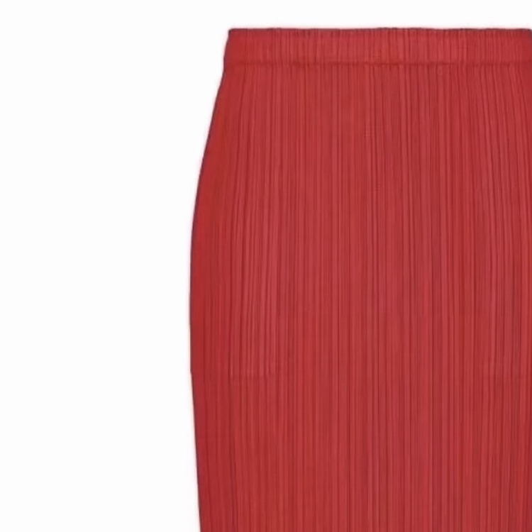 Lookbook (W) PLEATS PLEASE ISSEY MIYAKE Skirt Merah Maxi Lipat Solid PP36JG808-24