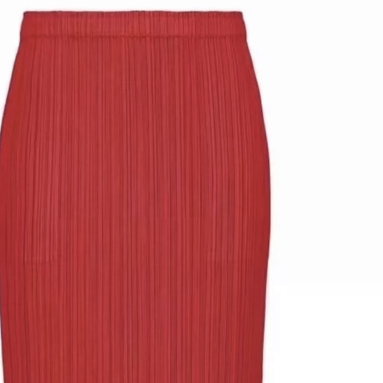 Shop (W) PLEATS PLEASE ISSEY MIYAKE Skirt Merah Maxi Lipat Solid PP36JG808-24