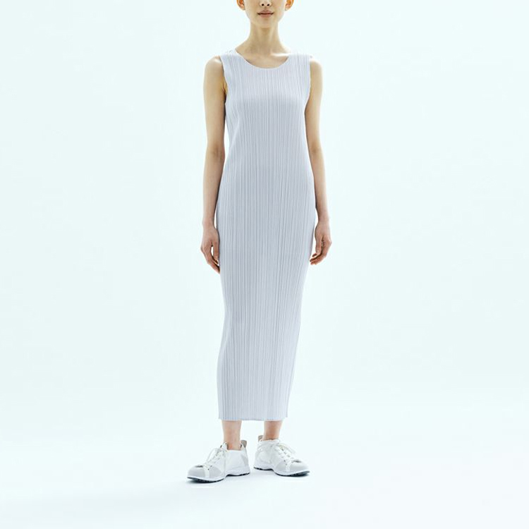 Lookbook (W) PLEATS PLEASE ISSEY MIYAKE Dress Tanpa Lengan Pleated Kelabu Cerah PP55JH114-10