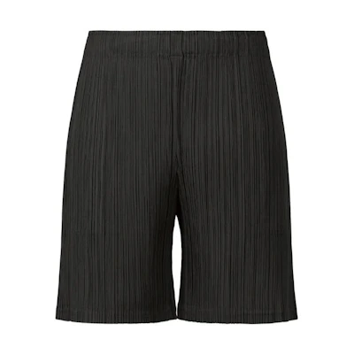 (Women) PLEATS PLEASE ISSEY MIYAKE Solid Color Pleated Casual Shorts. PP33JF371-15