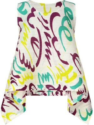 (W) PLEATS PLEASE ISSEY MIYAKE 白色無袖百褶印花上衣 PP46JK711-01 Buy (W) PLEATS PLEASE ISSEY MIYAKE 白色無袖百褶印花上衣 PP46JK711-01