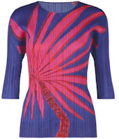 Order (W) PLEATS PLEASE ISSEY MIYAKE 花卉印花寬鬆T恤 藍色 PP33JK682-72