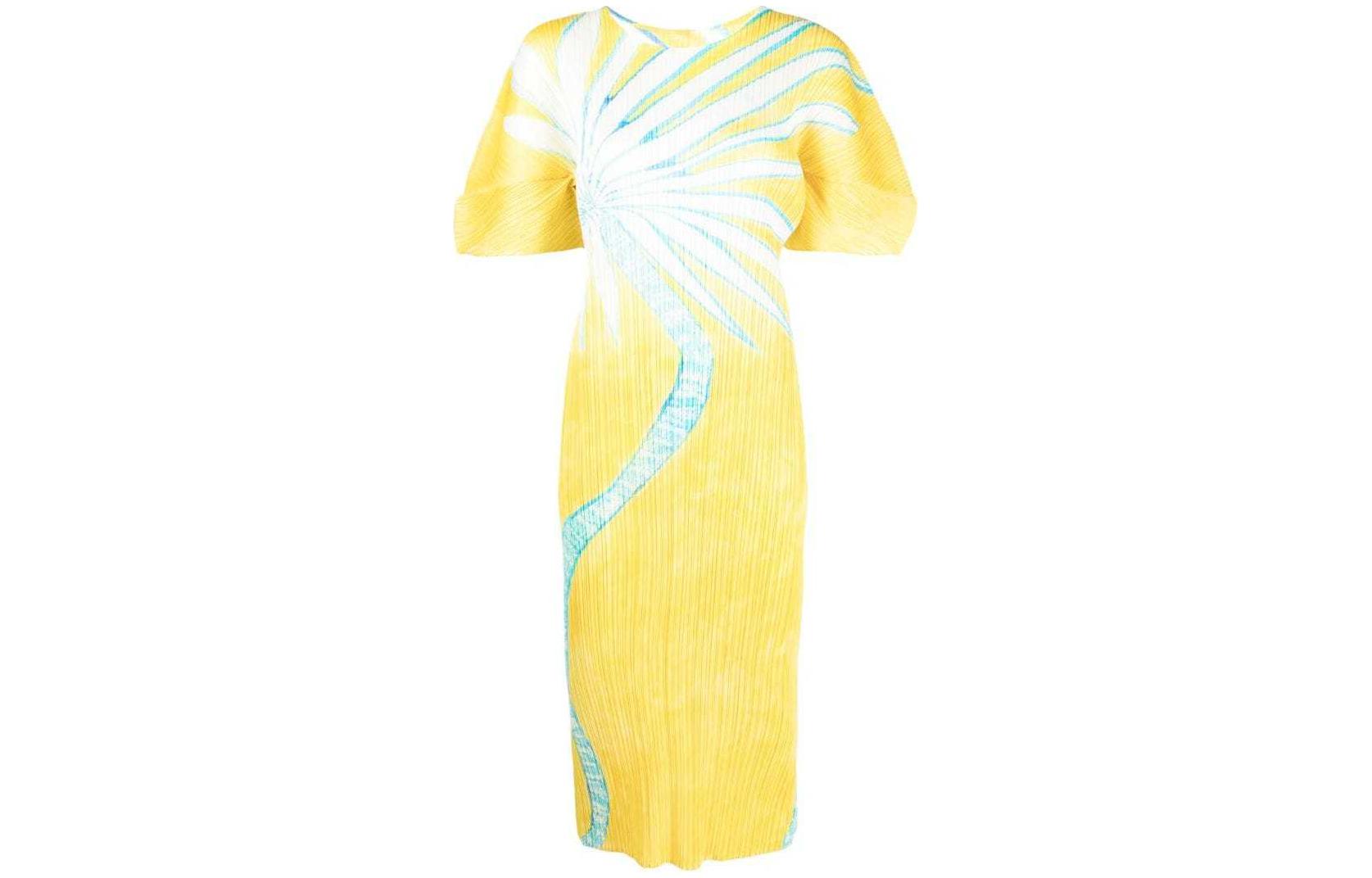 Order (W) 三宅一生 百褶裙 花卉印花 女裝 鮮黃色 PP38JH685-52