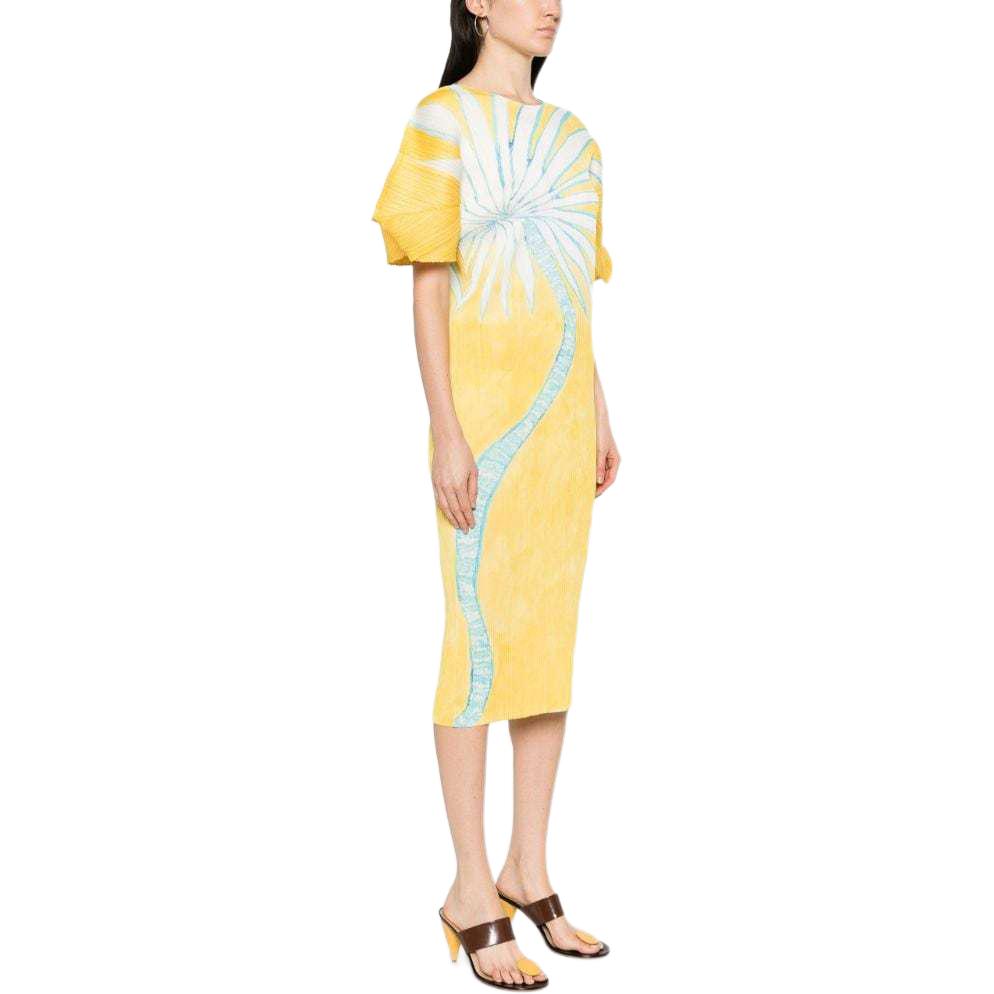 Purchase (W) 三宅一生 百褶裙 花卉印花 女裝 鮮黃色 PP38JH685-52