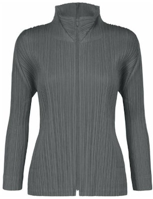 (W) PLEATS PLEASE ISSEY MIYAKE FW22 修身拉鍊夾克 淺灰色 PP23JC113-19 Order (W) PLEATS PLEASE ISSEY MIYAKE FW22 修身拉鍊夾克 淺灰色 PP23JC113-19