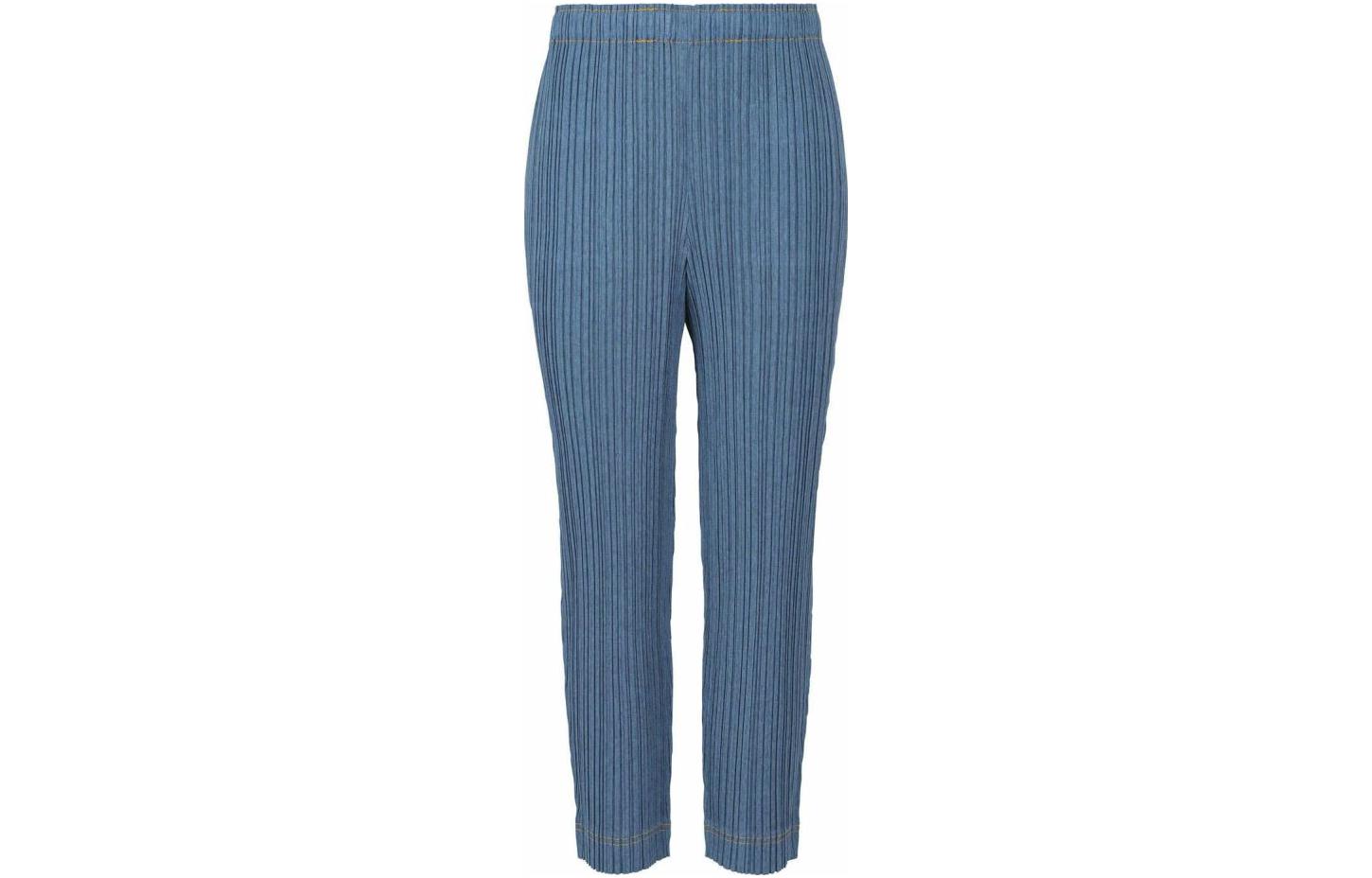 Order (W) PLEATS PLEASE ISSEY MIYAKE FW22 藍色純色摺疊錐形長褲 PP23JF624-72