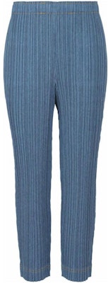 (W) PLEATS PLEASE ISSEY MIYAKE FW22 藍色純色摺疊錐形長褲 PP23JF624-72 Order (W) PLEATS PLEASE ISSEY MIYAKE FW22 藍色純色摺疊錐形長褲 PP23JF624-72