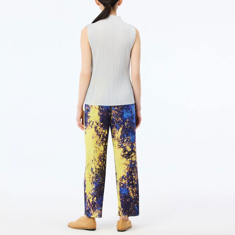 Shop (W) PLEATS PLEASE ISSEY MIYAKE FW22 彩繪彈性直筒褲 女士長褲 PP28JF685-97