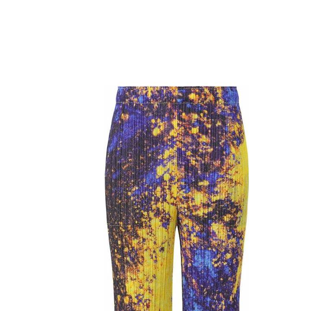 Details for (W) PLEATS PLEASE ISSEY MIYAKE FW22 彩繪彈性直筒褲 女士長褲 PP28JF685-97