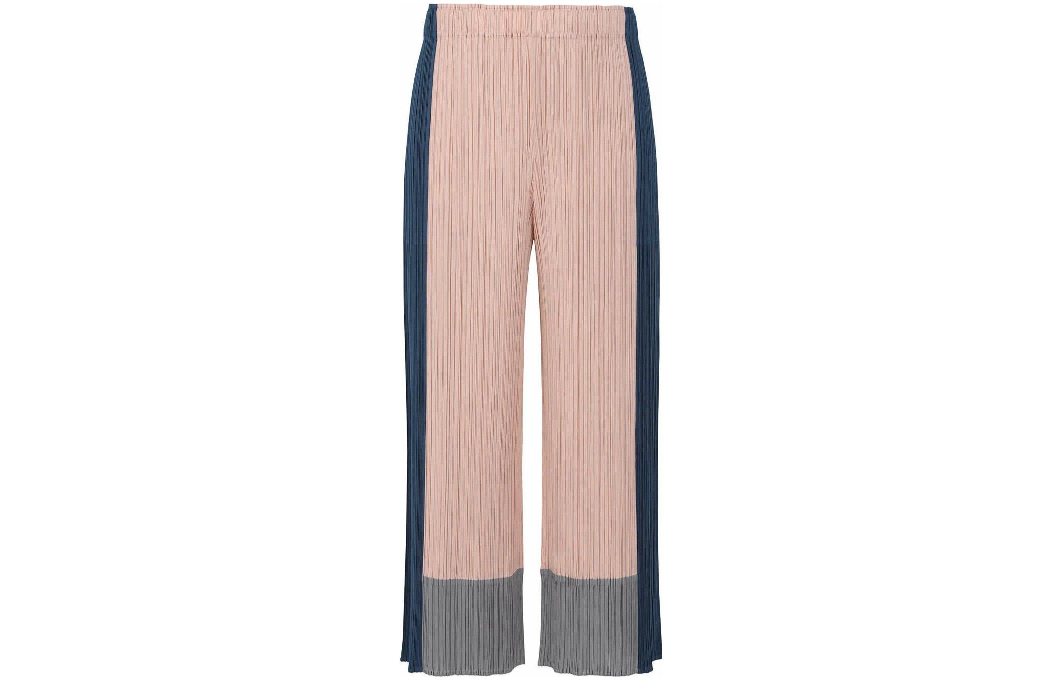 Order (W) PLEATS PLEASE ISSEY MIYAKE FW22 粉色拼接針織喇叭休閒褲 女款 PP23JF533-26