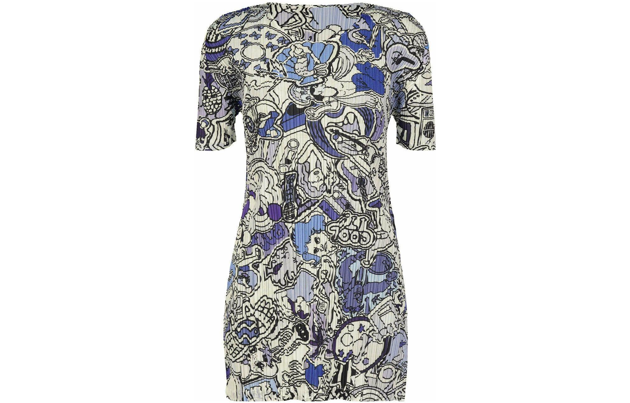 Order (W) PLEATS PLEASE ISSEY MIYAKE FW22 百褶圖案印花女裝T恤 多色款 PP23JT671-72