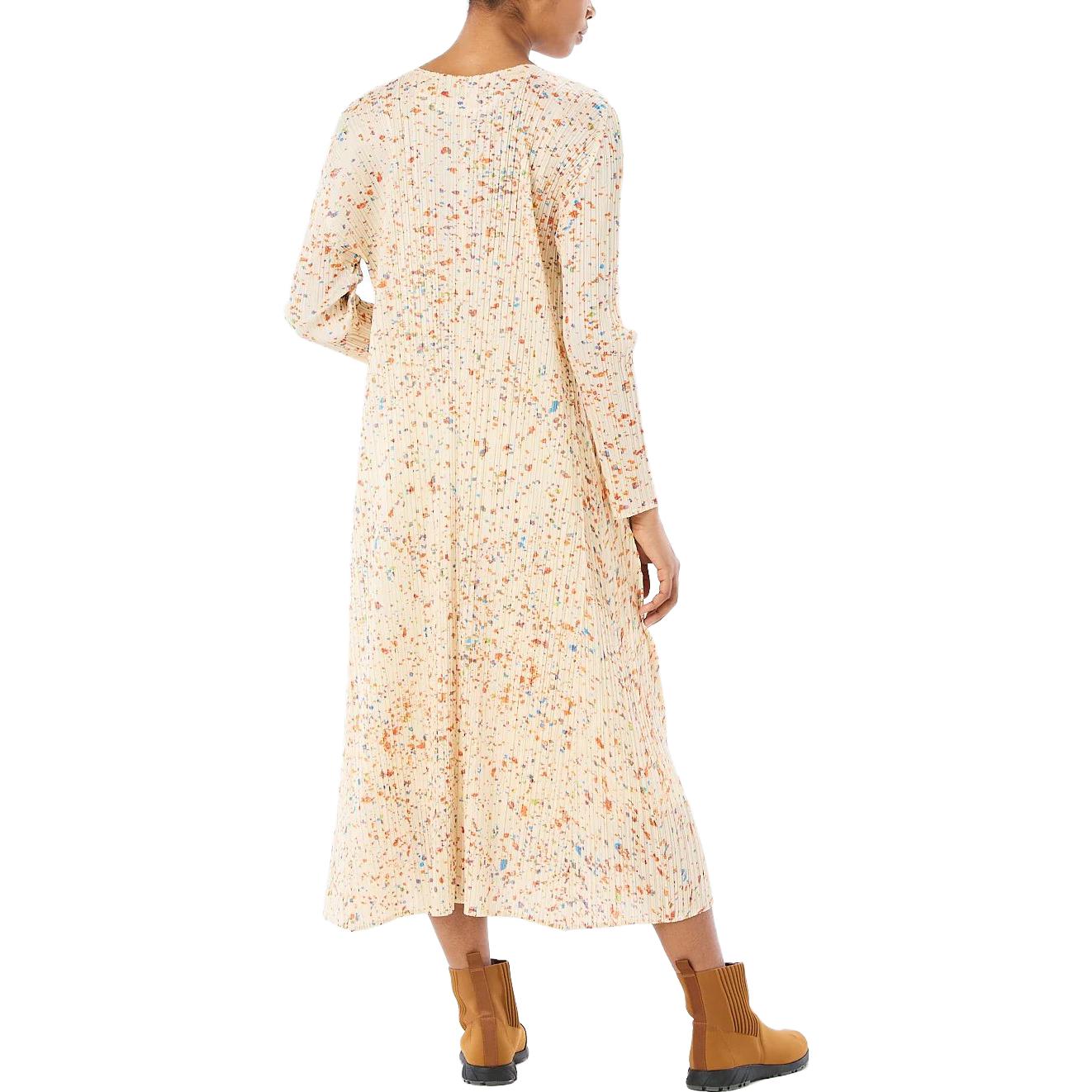 Purchase (W) PLEATS PLEASE ISSEY MIYAKE FW22印花百褶長袖中長洋裝 黃色 女裝 PP28JH725-02