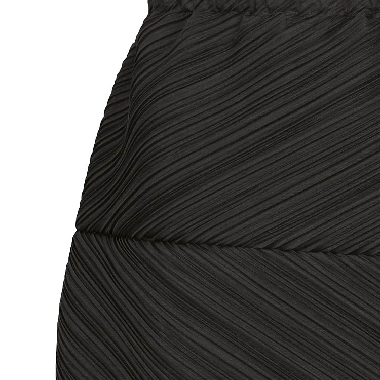 Shop (W) PLEATS PLEASE ISSEY MIYAKE FW23 黑色不規則長裙 女士休閒款 PP38JG482-15