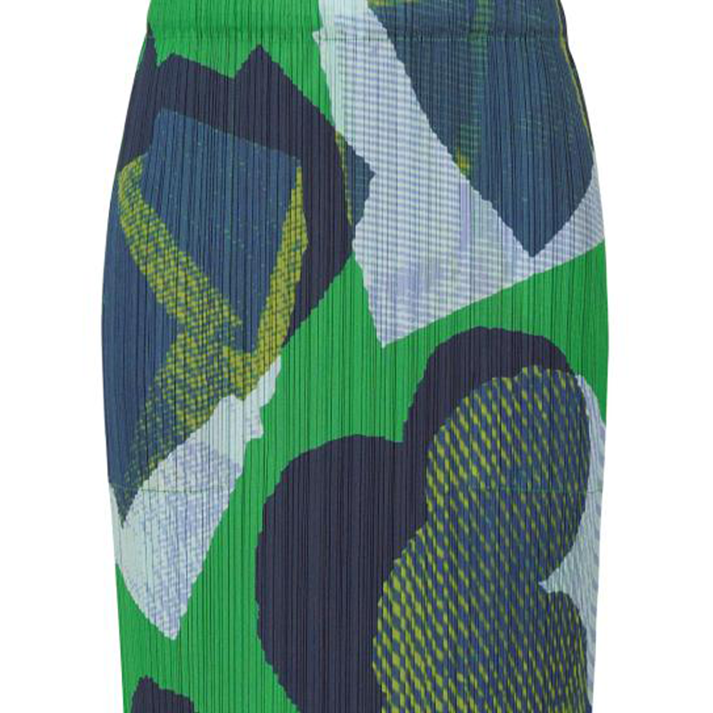 Sizing (W) PLEATS PLEASE ISSEY MIYAKE 流星印花綠色彈性中長裙 女裝 PP43JG685-62
