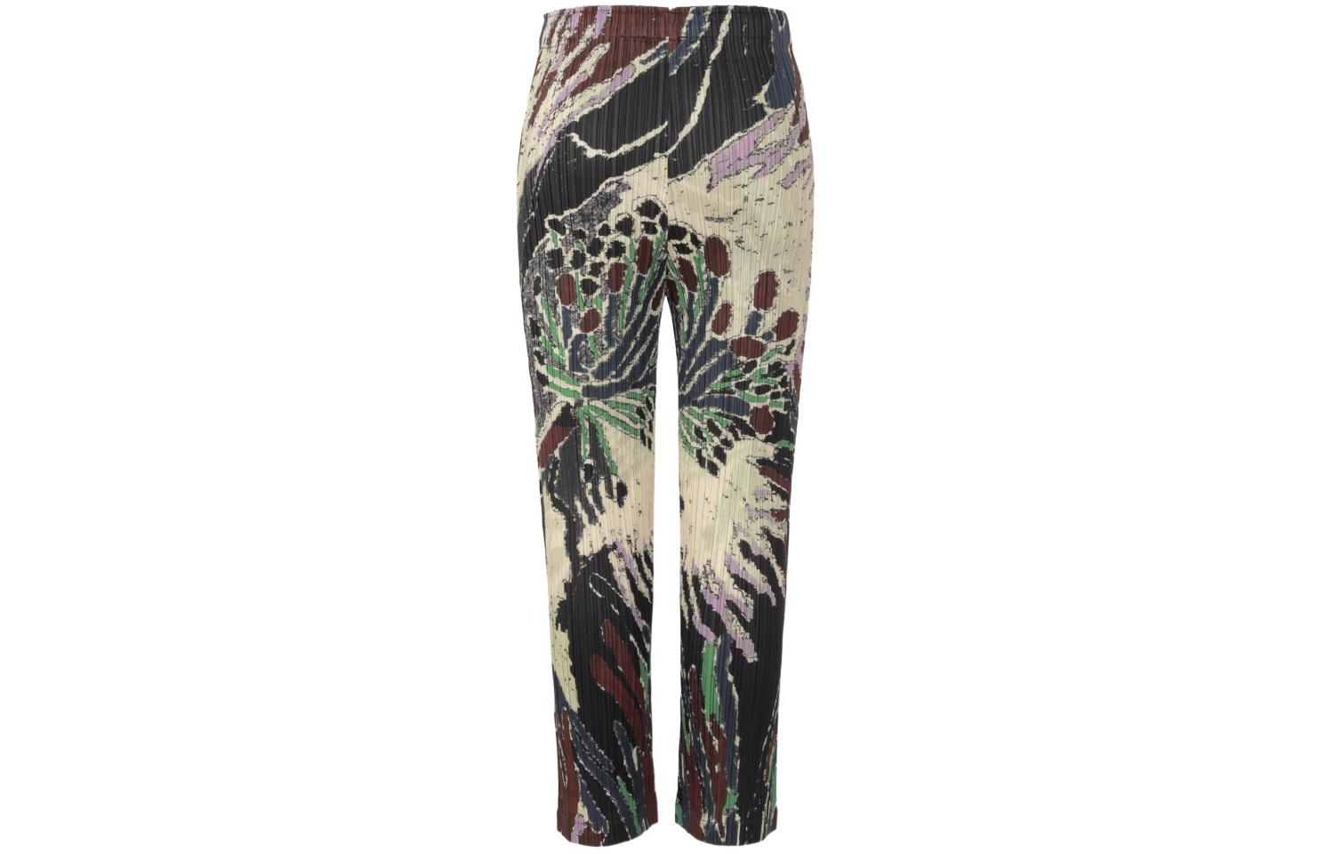 (Women) PLEATS PLEASE Issey Miyake Patterned High-Waist Pleated Cropped Pants Women Multicolor PP38JF703-15