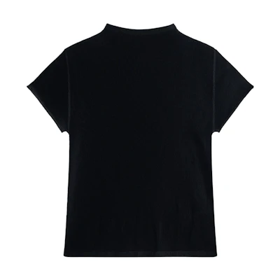(Women) PLEATS PLEASE Issey Miyake Solid Color Pleated Short Sleeve T-Shirt Black Women SS22 PP55FK105-15