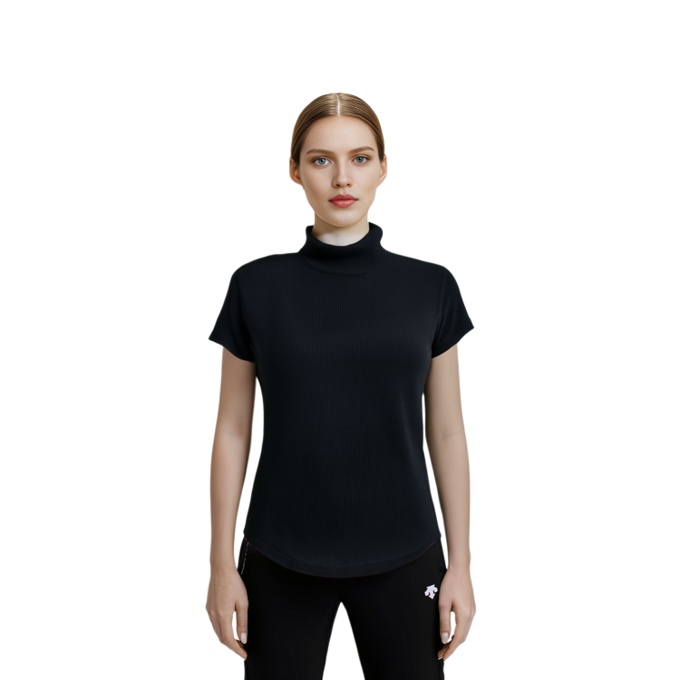 Shop (W) PLEATS PLEASE Issey Miyake 素色短袖褶皺T恤 黑色 女款 SS22 PP55FK105-15