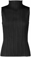 Order (Women) PLEATS PLEASE ISSEY MIYAKE SS22 Black Sleeveless Pleated Vest Top PP55JK102-15
