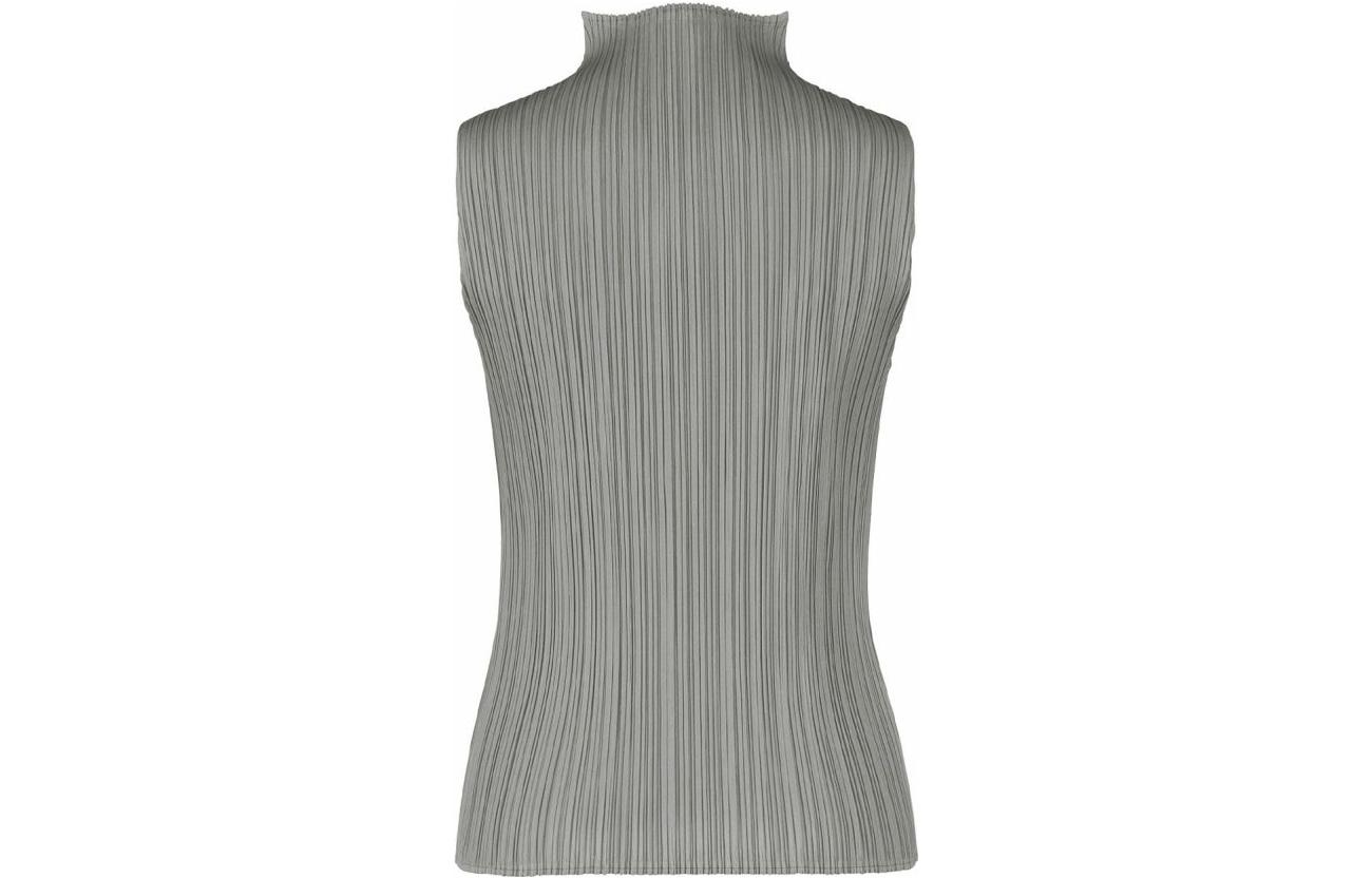 Lookbook (W) PLEATS PLEASE ISSEY MIYAKE SS22 灰色高領百褶背心上衣 PP55JK102-12