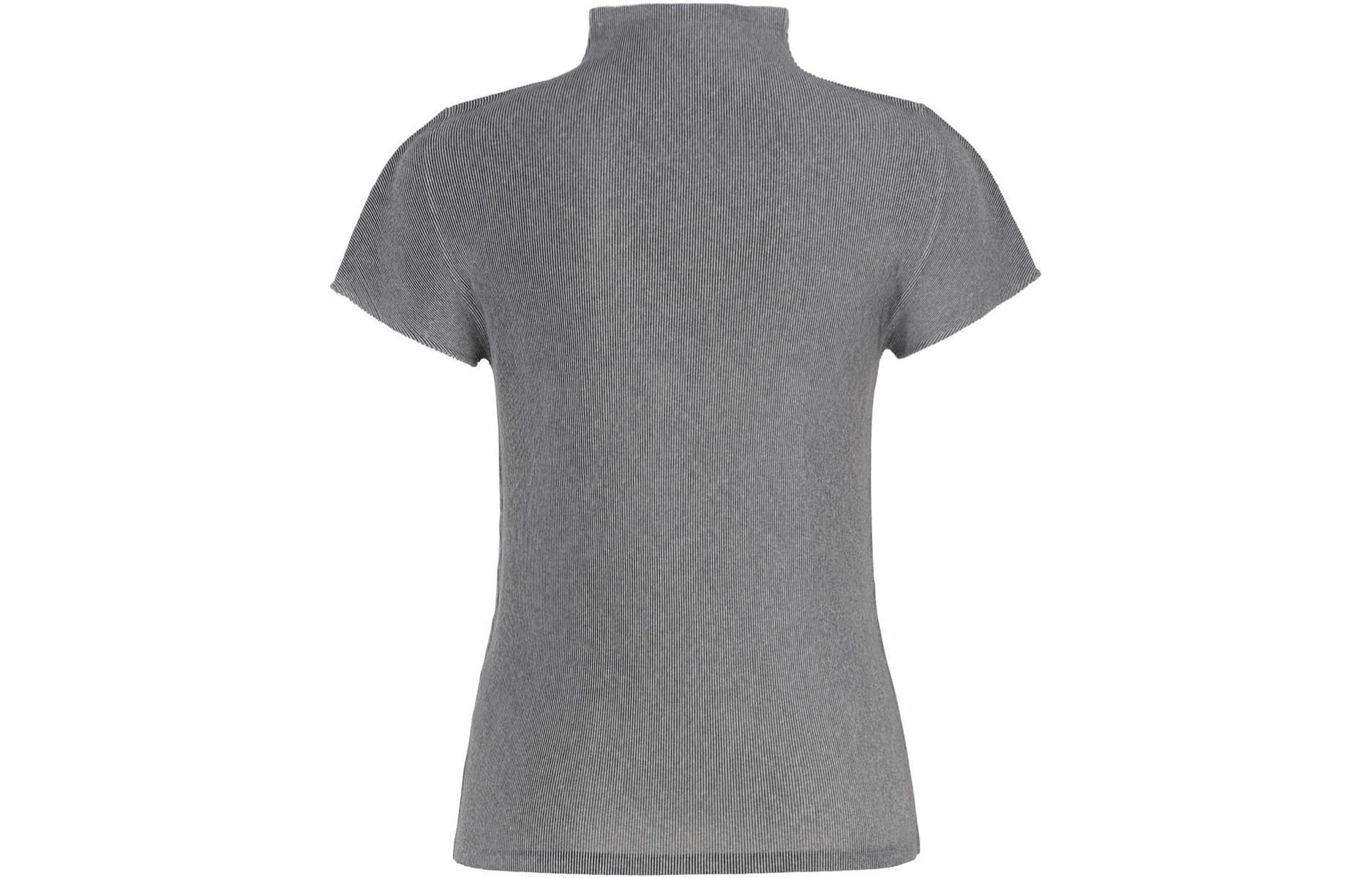 Lookbook (W) PLEATS PLEASE ISSEY MIYAKE SS22 灰色短袖百褶T恤。 PP55FK106-16