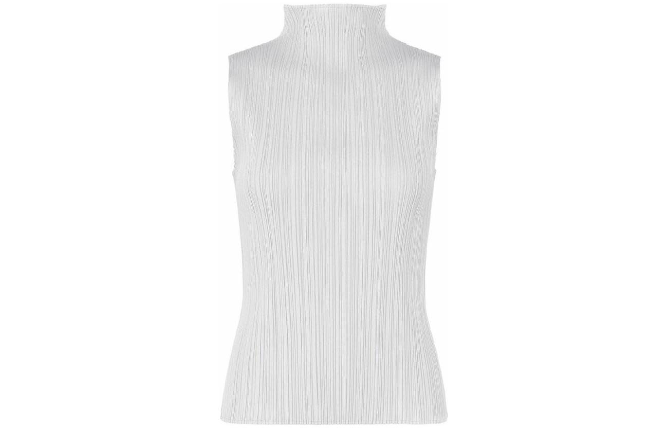 Order (W) PLEATS PLEASE ISSEY MIYAKE SS22 淺灰色百褶背心上衣。 PP55JK102-10