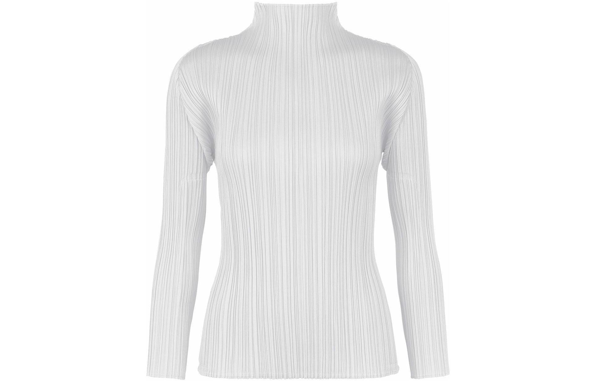 Order (W) PLEATS PLEASE ISSEY MIYAKE SS22 Baju Pullover Kelabu Muda Berlipat Sunproof PP55JK104-10