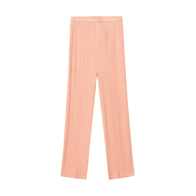 (Women) PLEATS PLEASE ISSEY MIYAKE SS22 Pink Slim Fit Pleated Casual Pants. PP13JF885-21