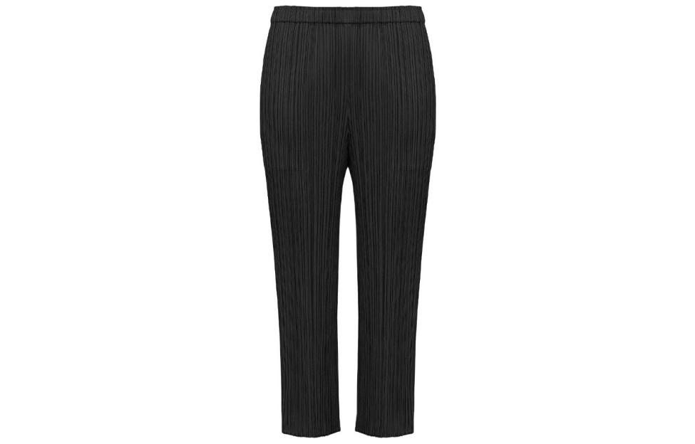 Order (W) PLEATS PLEASE ISSEY MIYAKE SS22 黑色女性及踝百褶褲。 PP55JF110-15