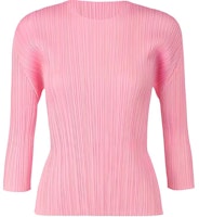 (Women) PLEATS PLEASE ISSEY MIYAKE SS22 Pink Solid Pleated Oversized T-Shirt Women. PP21JK131-22 (Women) PLEATS PLEASE ISSEY MIYAKE SS22 Pink Solid Pleated Oversized T-Shirt Women. PP21JK131-22