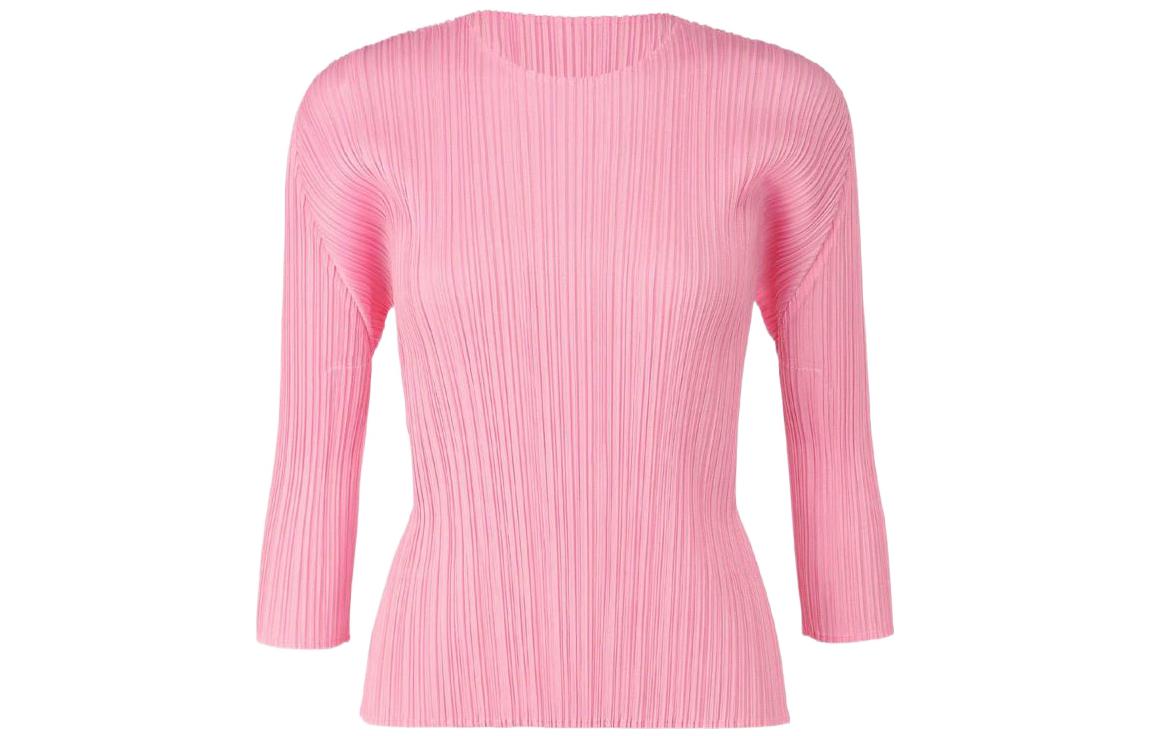 Order (W) PLEATS PLEASE ISSEY MIYAKE SS22 粉色純色百褶寬鬆T恤 女裝 PP21JK131-22