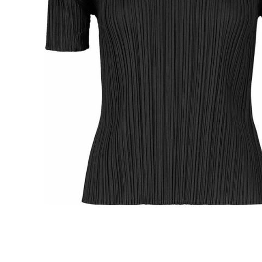 Details for (W) PLEATS PLEASE ISSEY MIYAKE SS22 純色百褶圓領女T恤 黑色 PP55JK103-15