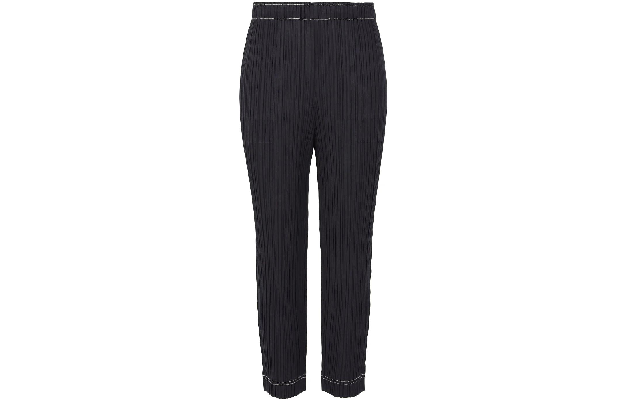 (Women) PLEATS PLEASE Issey Miyake SS23  Black High-Waist Straight Trousers PP28JF624-15