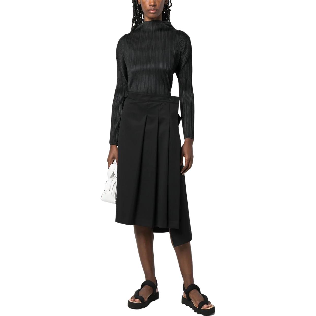 Lookbook (W) PLEATS PLEASE ISSEY MIYAKE SS23 黑色高領褶皺長袖上衣 PP29JK104-15