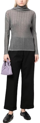 (W) PLEATS PLEASE ISSEY MIYAKE SS23 灰色高領毛衣 PP36FK114-16 Lookbook (W) PLEATS PLEASE ISSEY MIYAKE SS23 灰色高領毛衣 PP36FK114-16