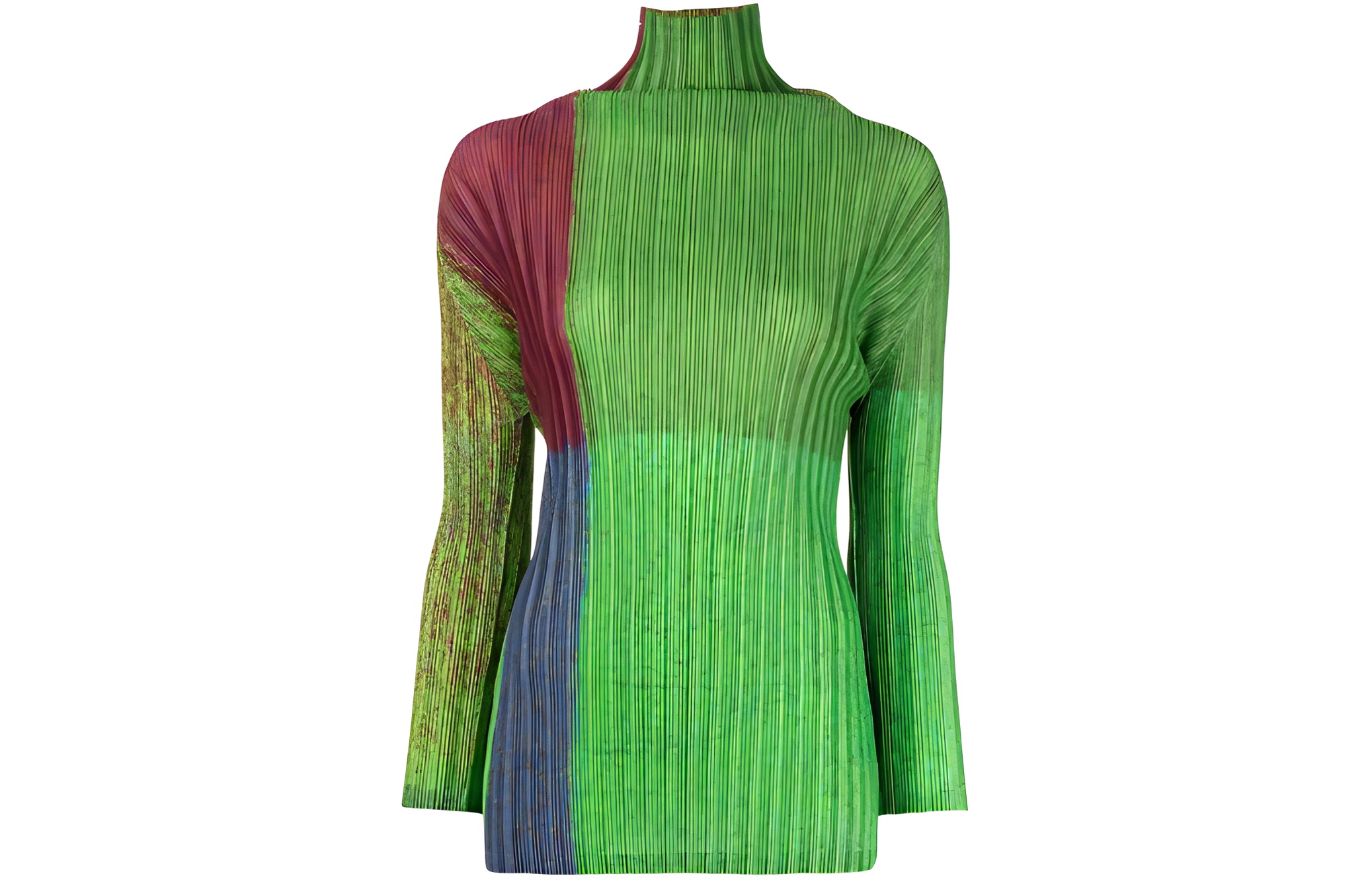 (Women) PLEATS PLEASE ISSEY MIYAKE SS23  Multicolor High Neck Knit Top PP28FK332-62