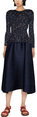 (W) PLEATS PLEASE ISSEY MIYAKE SS23 抽象印花長袖襯衫 海軍藍 PP28JK721-75 Lookbook (W) PLEATS PLEASE ISSEY MIYAKE SS23 抽象印花長袖襯衫 海軍藍 PP28JK721-75
