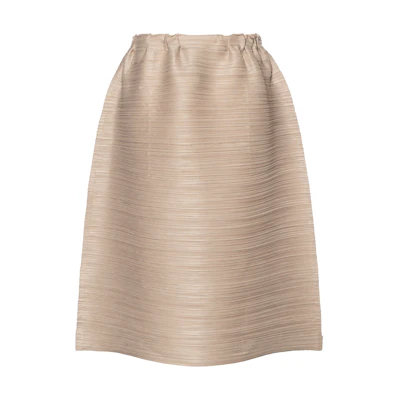 (Women) PLEATS PLEASE ISSEY MIYAKE SS23 Midi Pleated A-Line Skirt Khaki Women. PP36JG413-42