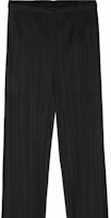 Shop (W) PLEATS PLEASE ISSEY MIYAKE SS24 黑色褶皺直筒長褲 PP46JF111