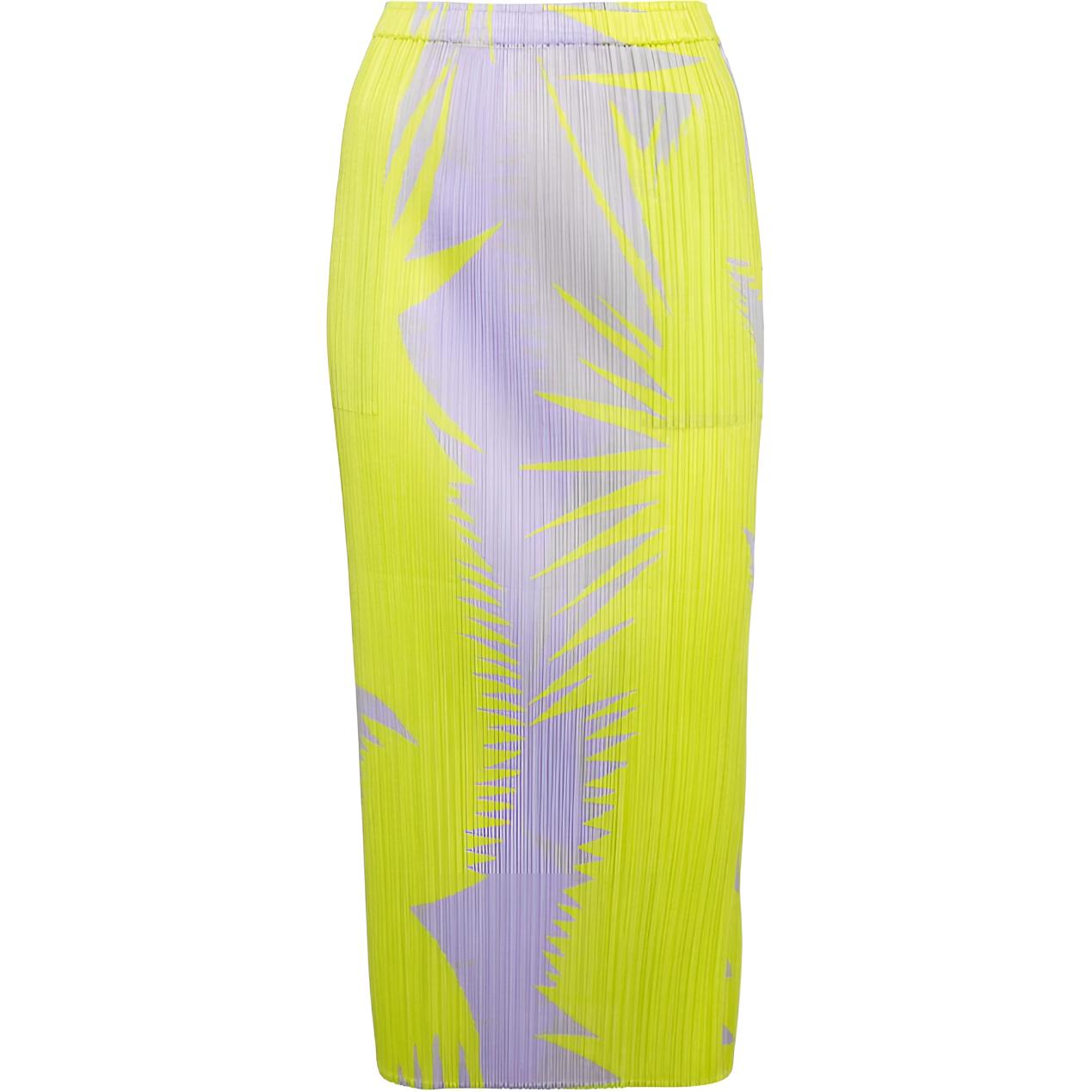 (Women) PLEATS PLEASE Issey Miyake SS24  Colorblock Slim Fit Maxi Skirt. PP46JG705-82