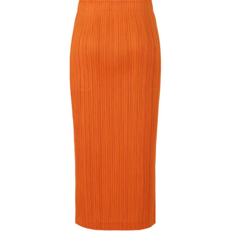 Lookbook (W) PLEATS PLEASE ISSEY MIYAKE SS24 深橘色中長百褶裙 PP48JG374-33