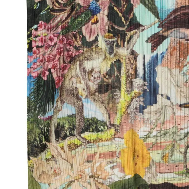 Sizing (W) PLEATS PLEASE ISSEY MIYAKE SS24 圖案印花長袖百褶洋裝 女款 多色 PP38JH725-98