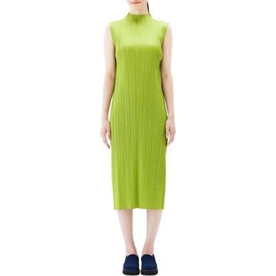 (W) PLEATS PLEASE ISSEY MIYAKE SS24 女裝無袖高領百褶連身裙 綠色 PP48JH125-61 Shop (W) PLEATS PLEASE ISSEY MIYAKE SS24 女裝無袖高領百褶連身裙 綠色 PP48JH125-61