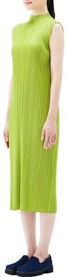 (W) PLEATS PLEASE ISSEY MIYAKE SS24 女裝無袖高領百褶連身裙 綠色 PP48JH125-61 Details for (W) PLEATS PLEASE ISSEY MIYAKE SS24 女裝無袖高領百褶連身裙 綠色 PP48JH125-61
