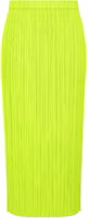 (Women) PLEATS PLEASE ISSEY MIYAKE SS24 Solid Pleated Midi Skirt Women Lime Green PP55JG808-59 (Women) PLEATS PLEASE ISSEY MIYAKE SS24 Solid Pleated Midi Skirt Women Lime Green PP55JG808-59
