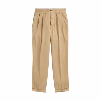 (Women) Polo Ralph Lauren Beige Zip Fly Straight-Leg Cropped Casual Pants. WMPOPNTN4H20029270