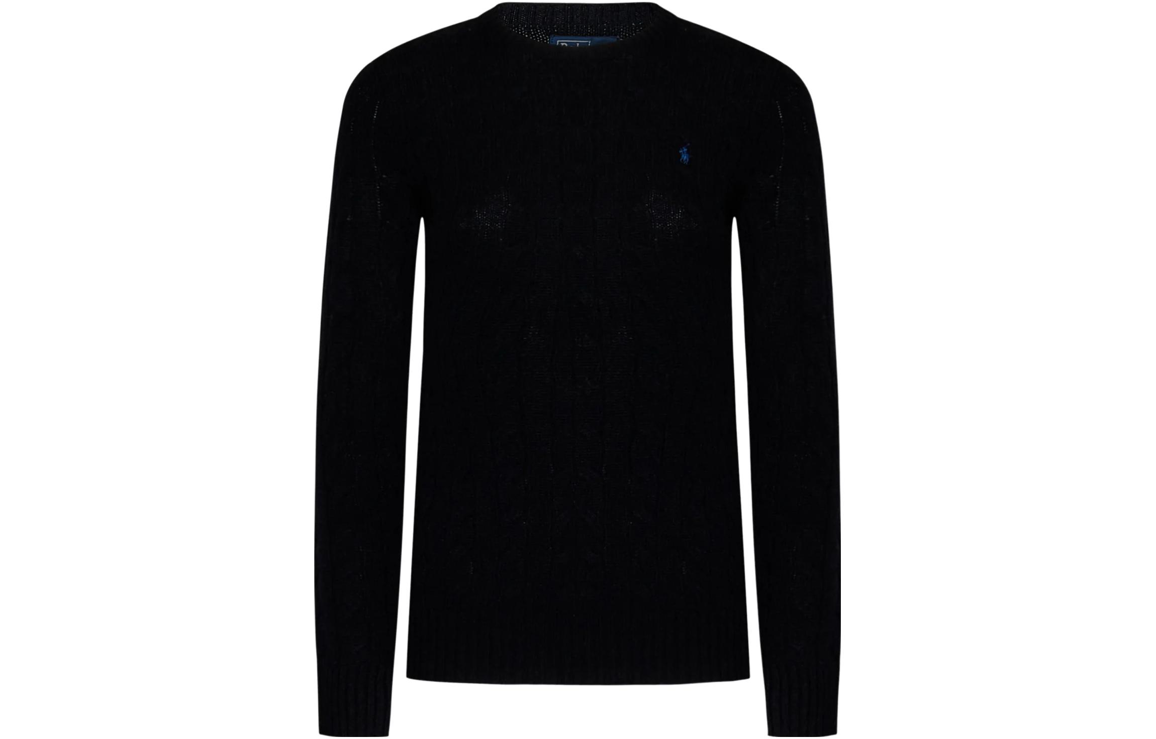 (Women) Polo Ralph Lauren  Black Crewneck Sweater with Embroidered Logo. 211910421-015 圖 2