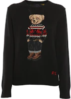 (Women) Polo Ralph Lauren Black Embroidered Pattern Pullover Crewneck Sweater 211847029-002 (Women) Polo Ralph Lauren Black Embroidered Pattern Pullover Crewneck Sweater 211847029-002