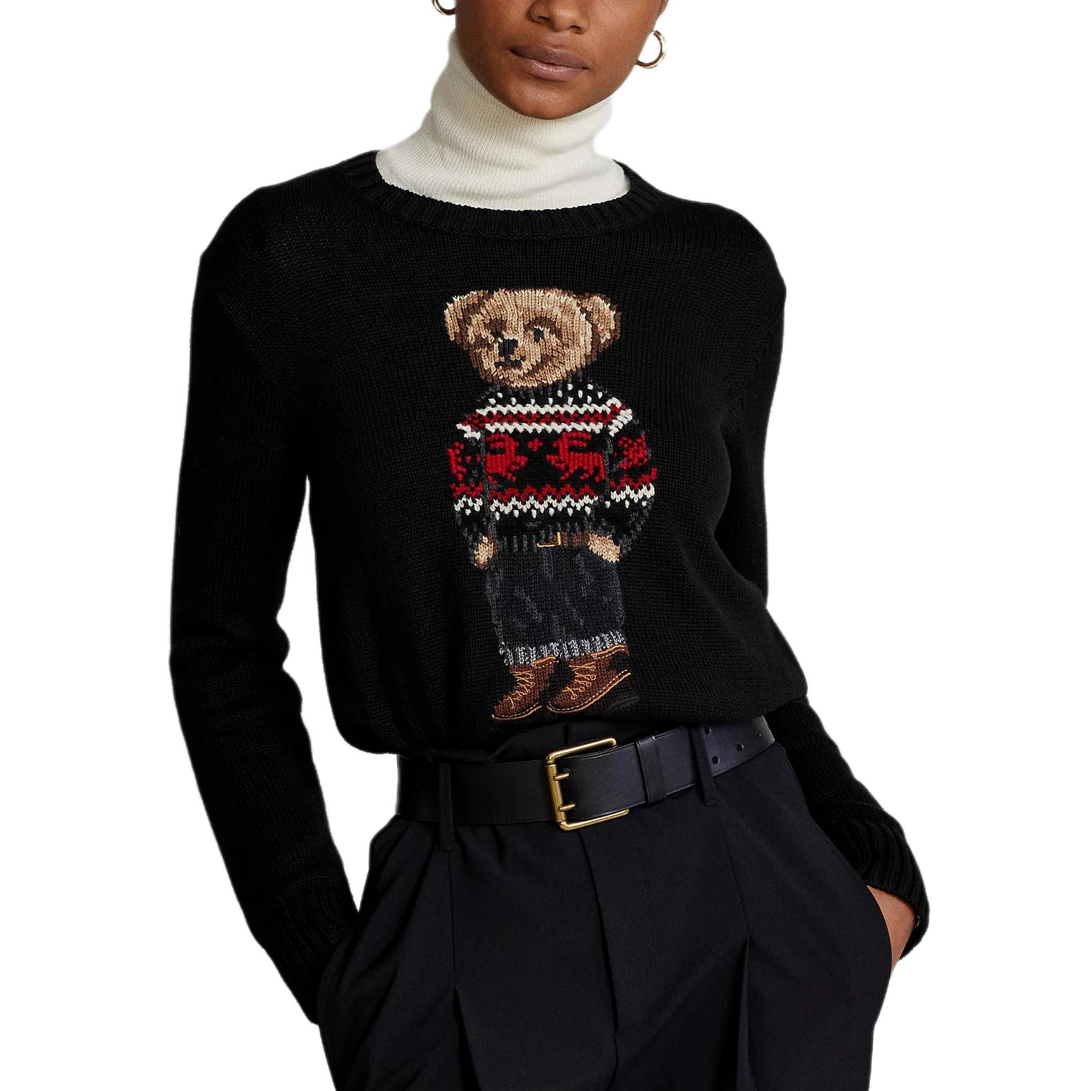 (Women) Polo Ralph Lauren  Black Embroidered Pattern Pullover Crewneck Sweater 211847029-002 圖 4