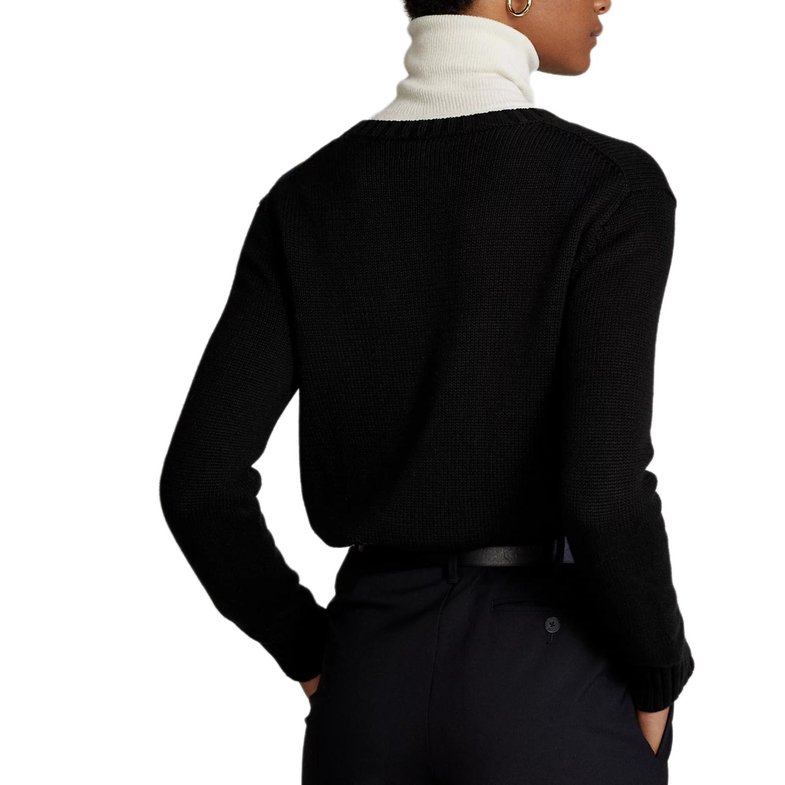 (Women) Polo Ralph Lauren  Black Embroidered Pattern Pullover Crewneck Sweater 211847029-002 圖 5